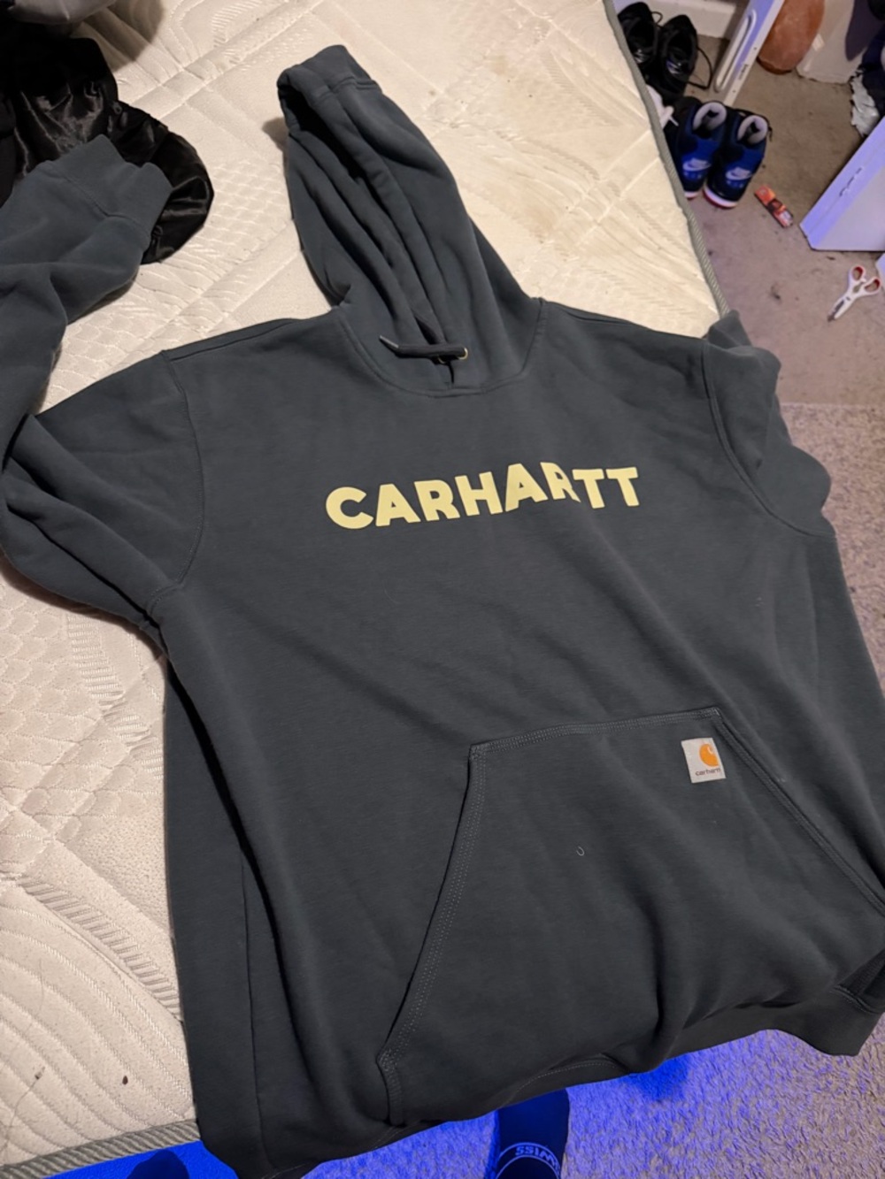 Carhartt Navy Pullover Hoodie Workwear